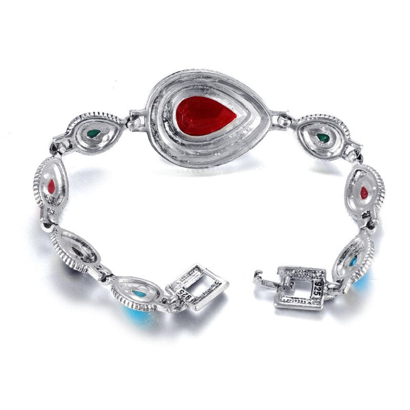 Elegant Rhodium Plated Classic Sterling Silver Bracelet