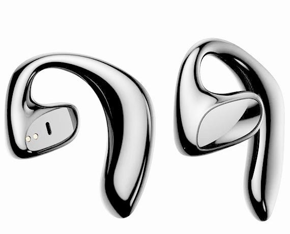 Aesthetic Style Bone Conduction TWS Lightweight Ear Hooks (Pair) Wireless Core 5.0 True Wireless Stereo Bluetooth with Noise Cancelling Call Microphone Compatible with Tablets, PC & any Mobile Device.
