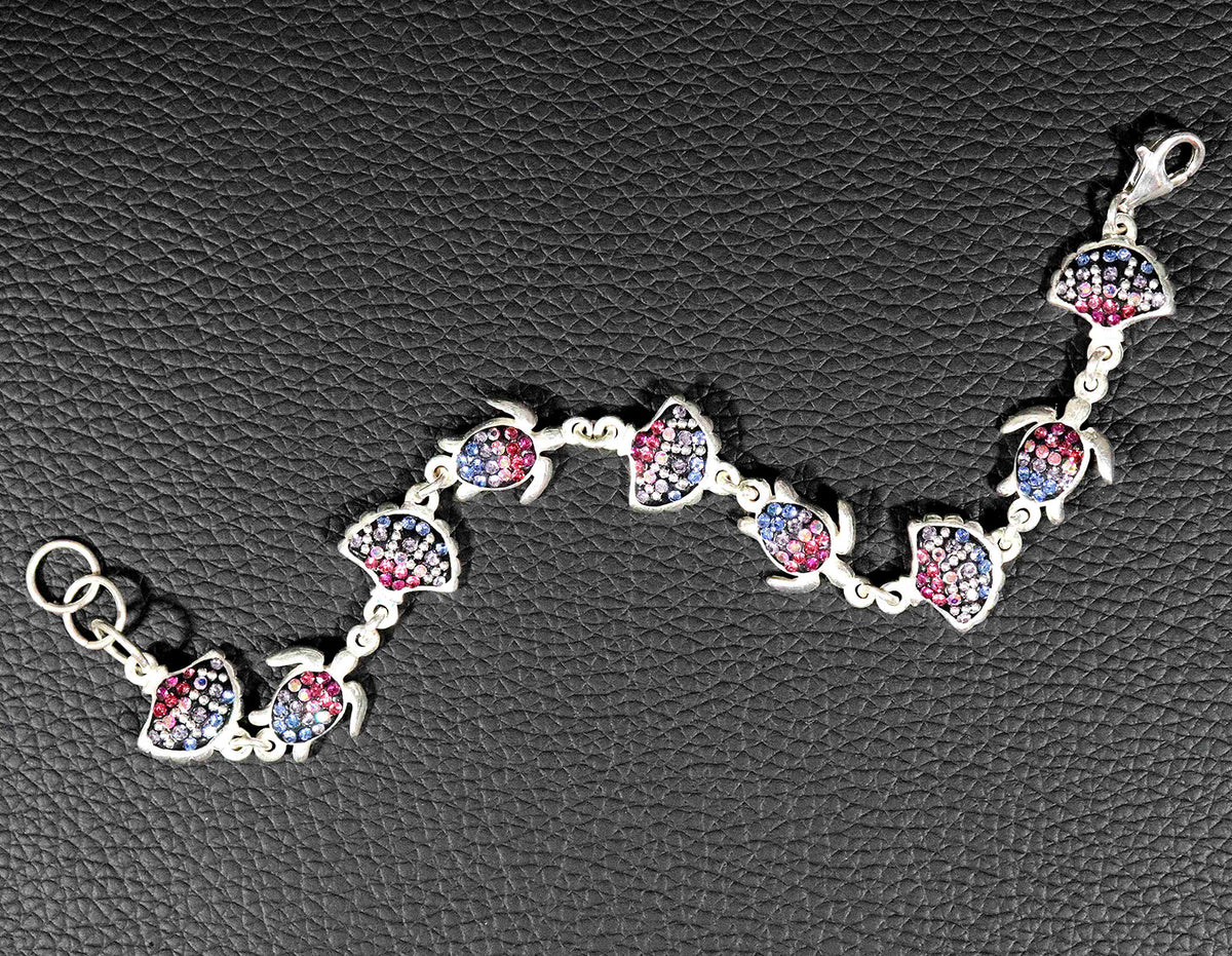 Radiant Spectrum and Rainbow Brilliance Sterling Silver Harmony Bracelet