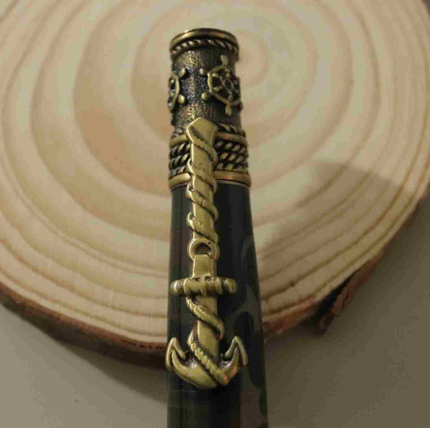 Handcrafted Acrylic Camouflage Design- Nautical Antique Brass Finish Twist Pen