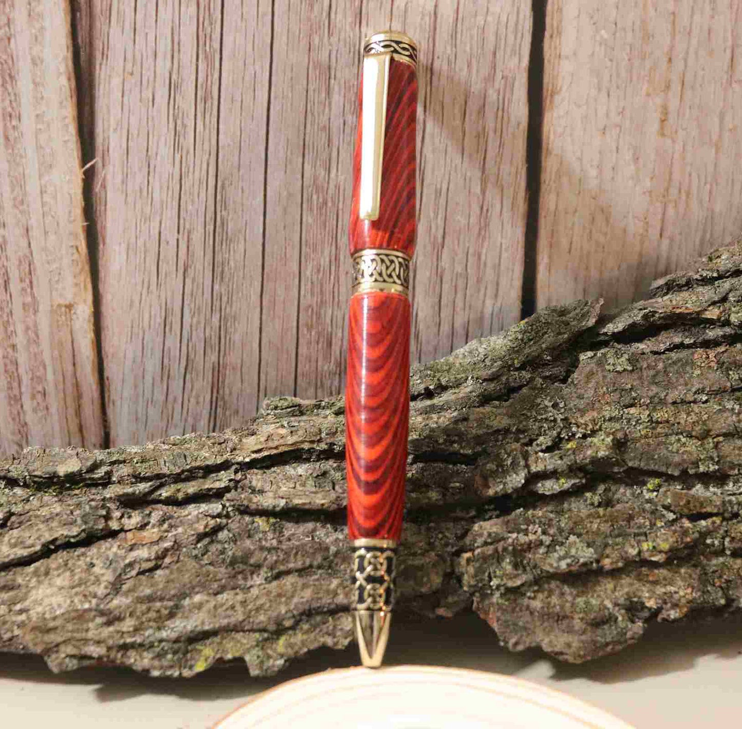 Handcrafted Bloodwood With Rose Gold Plated Trimming Comfort Twist Pen