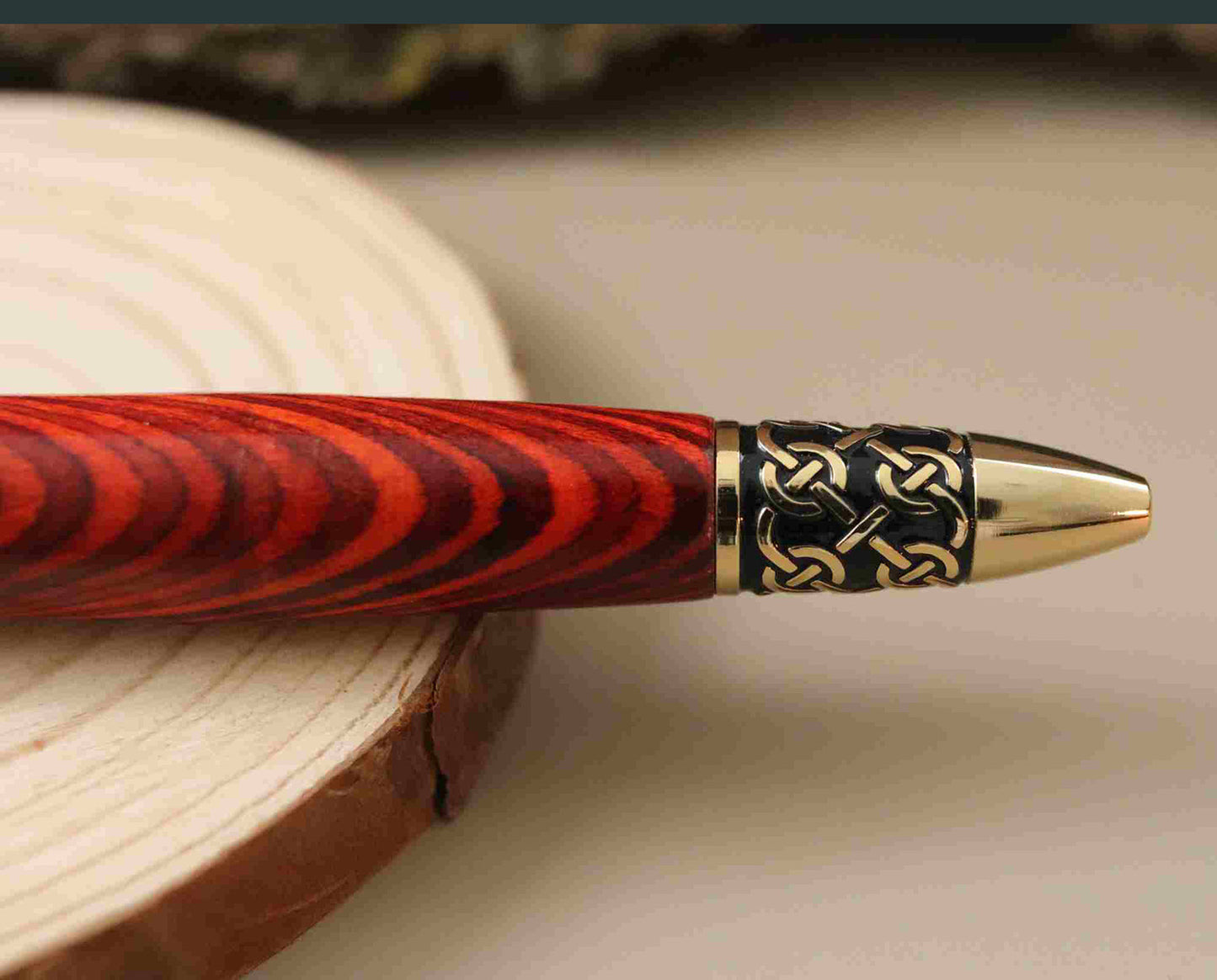 Handcrafted Bloodwood With Rose Gold Plated Trimming Comfort Twist Pen