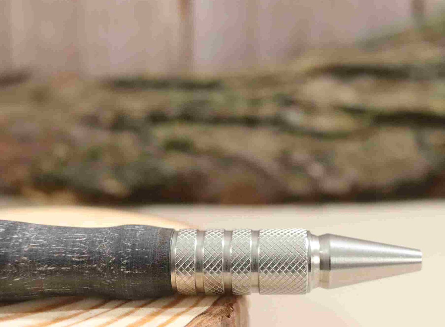 Handcrafted Black Color Acrylic With Stainless Steel Trimming Click Pen