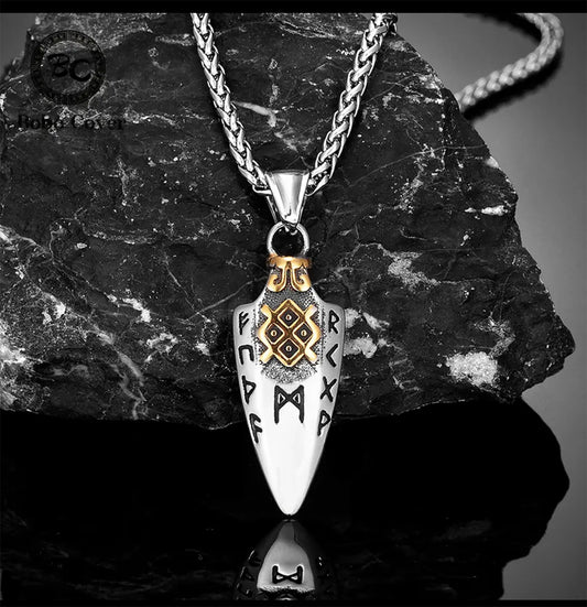 Stainess Steel Norse Odin's Spear Head Necklaces