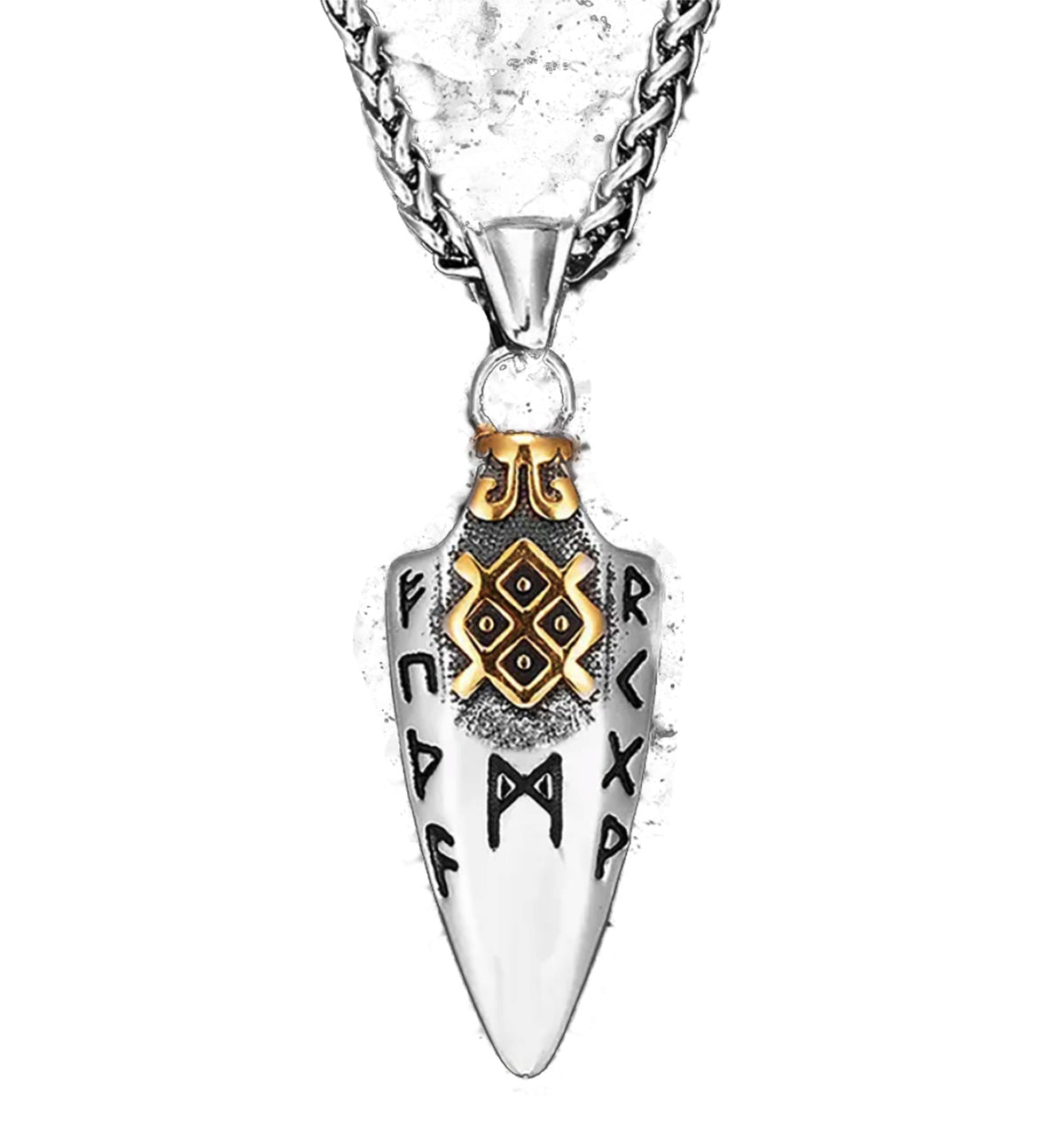 Stainess Steel Norse Odin's Spear Head Necklaces