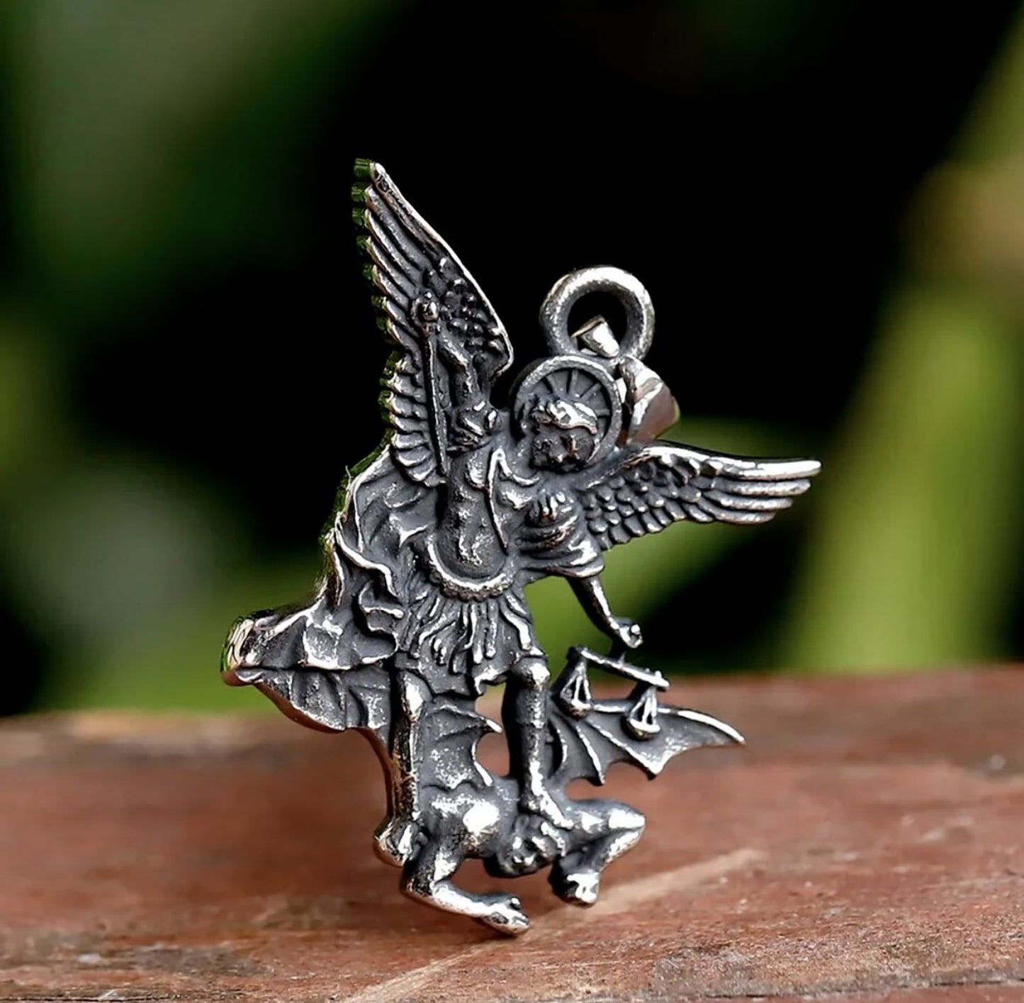 Stainless Steel Saint Michael Archangel Necklace