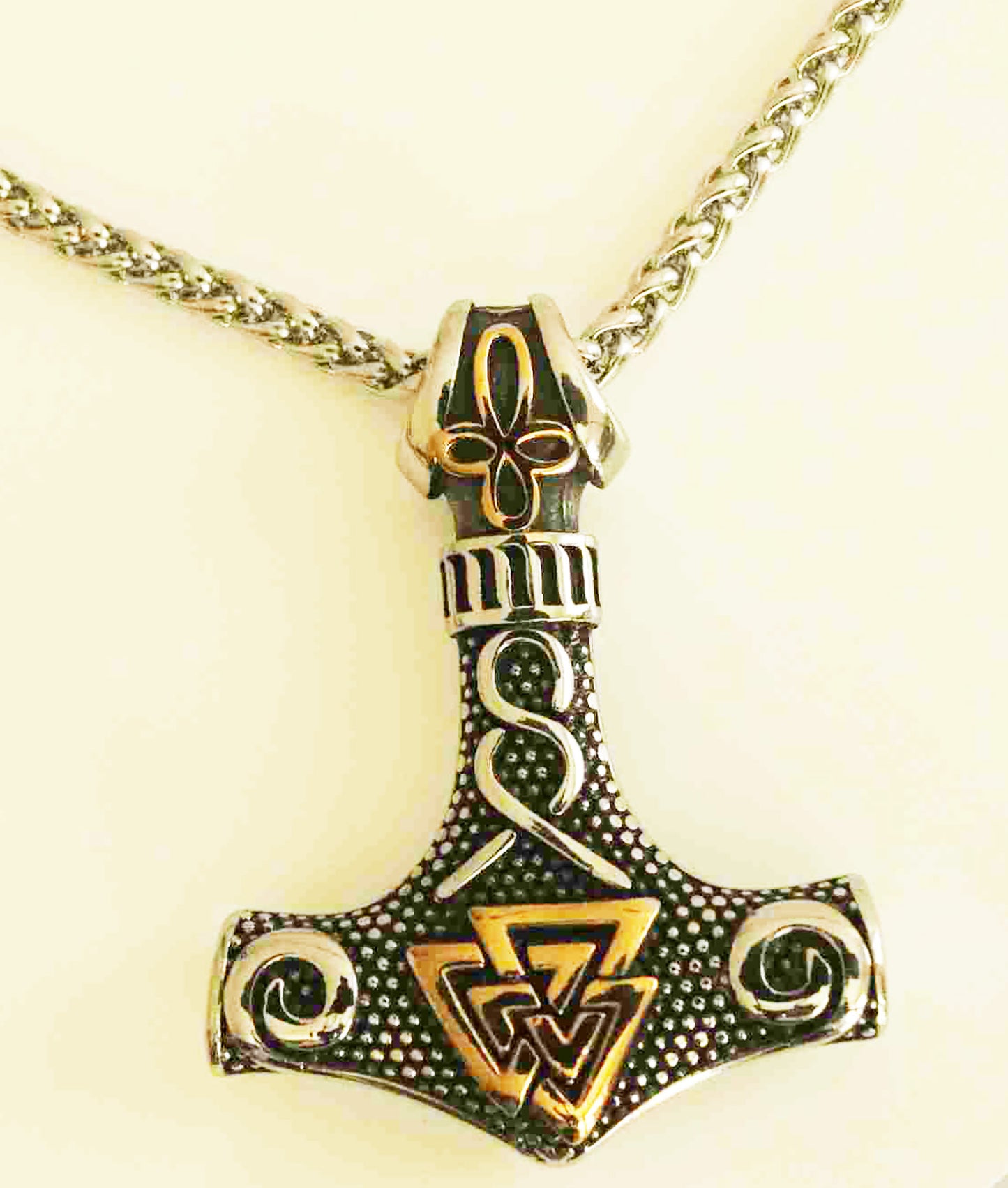 Stainless Steel Nordic Viking Hammer Necklace