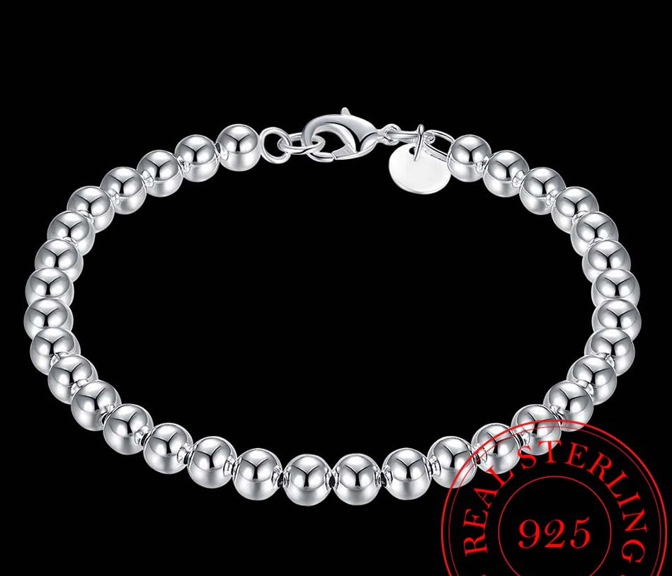 Delicate Sterling Silver Beaded Bracelet