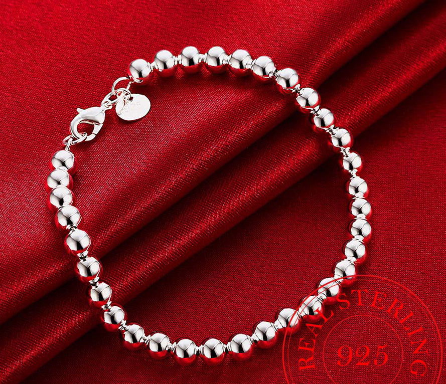 Delicate Sterling Silver Beaded Bracelet