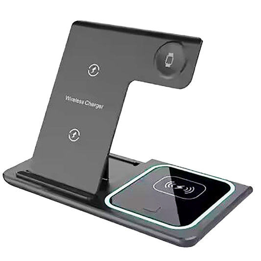3-in-1 Foldable Wireless Fast Charging Station for Phone, Smartwatch and Headset