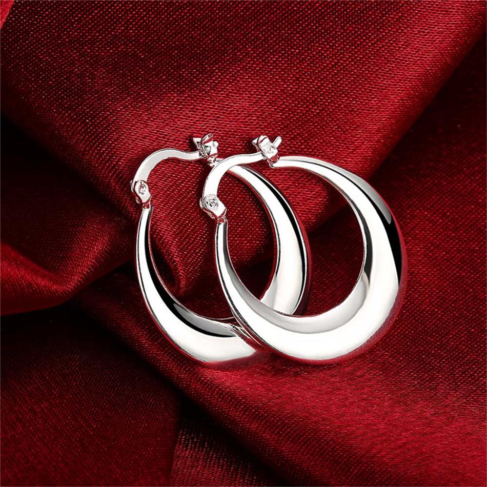 Stylish and Timeless Sterling Silver Tapered Hoop Earrings