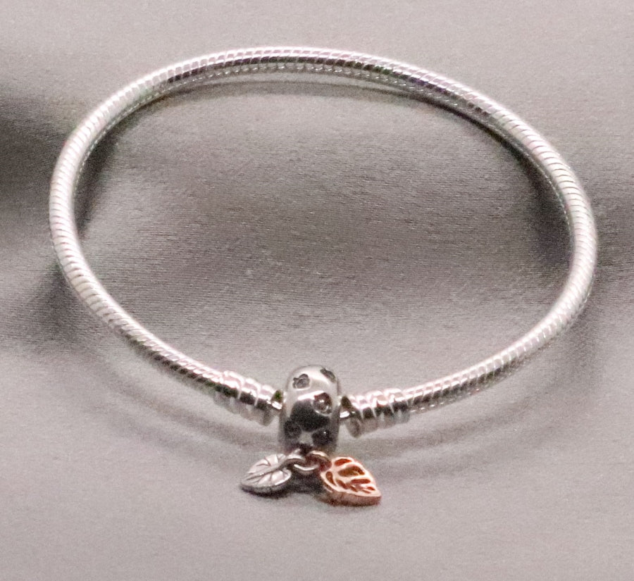 Elegant Sterling Silver Animal Charm Bracelet with Sparkling CZ Accents