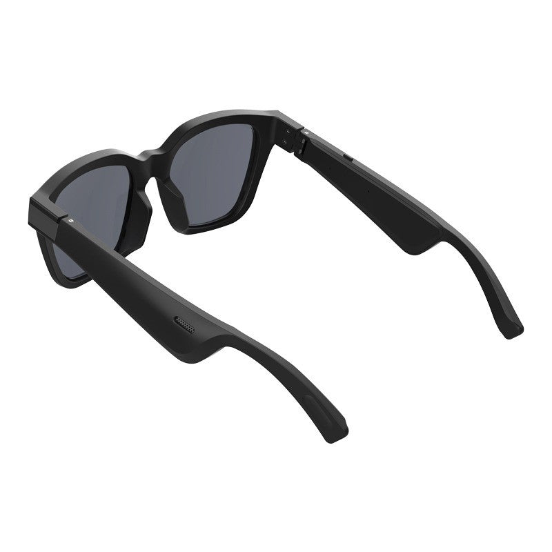 High-Tech Smart Sunglasses With Wireless Audio Enhancements - Black