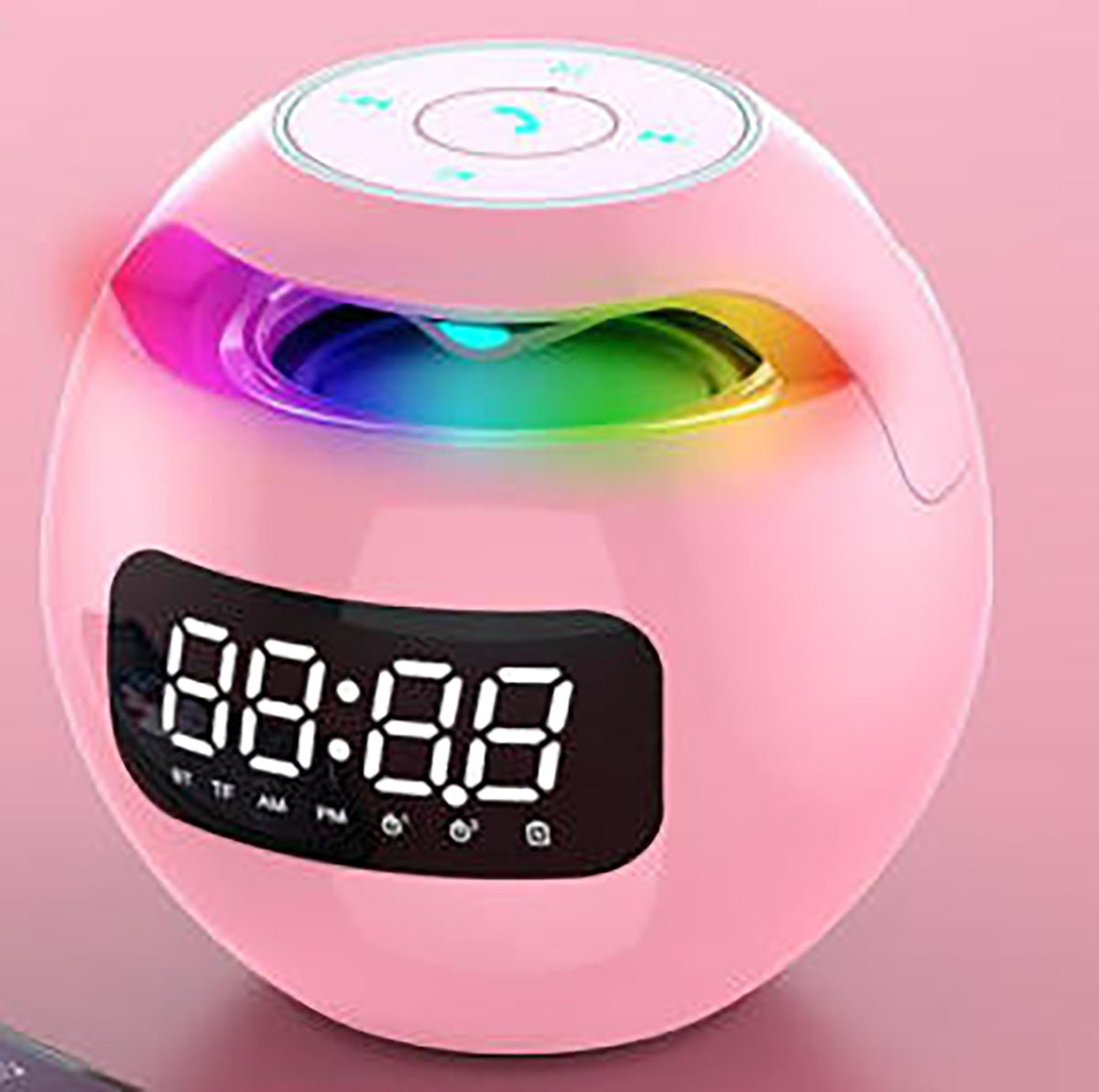 Bluetooth Alarm Clock with Colorful Night Lights