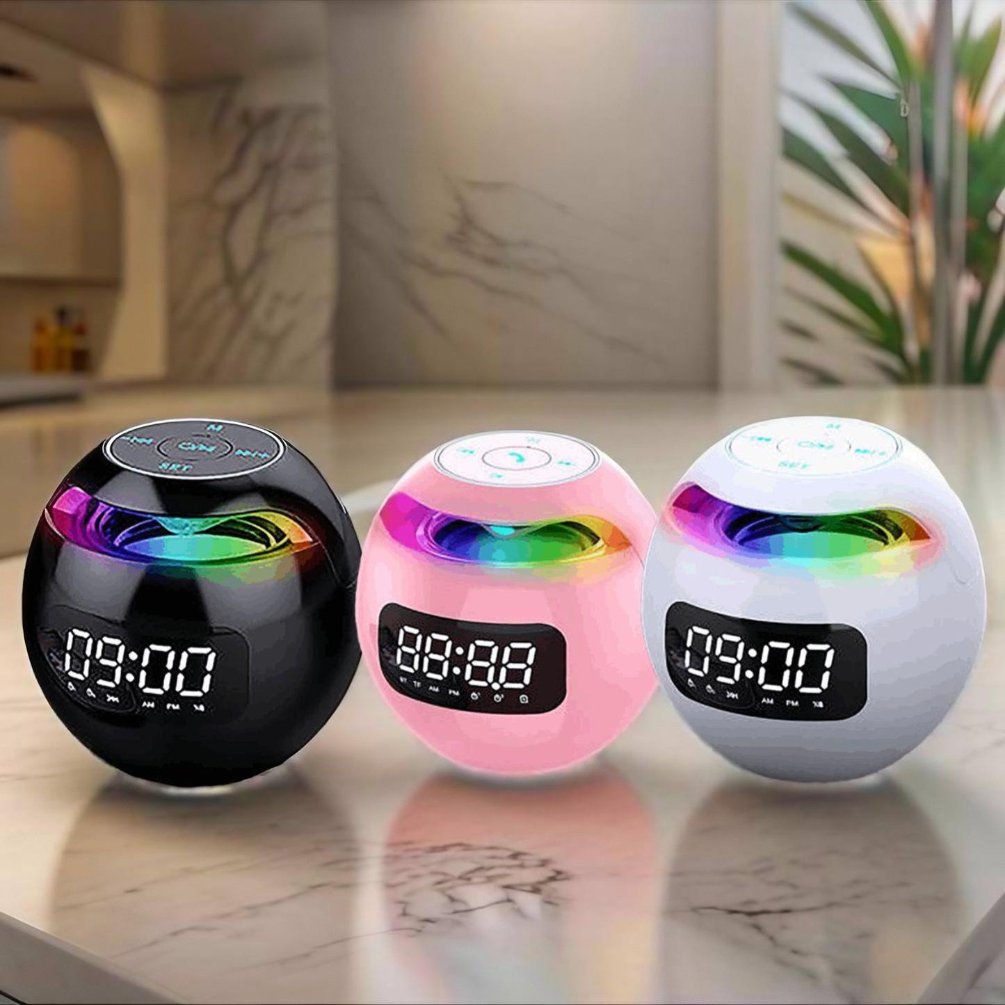 Bluetooth Alarm Clock with Colorful Night Lights