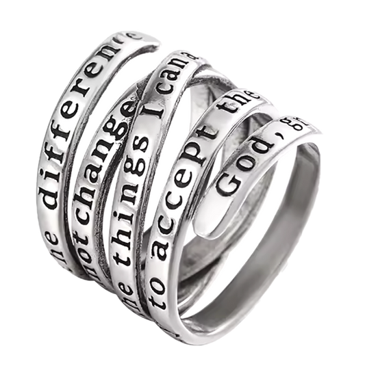 Eternal Spiral – Sterling Silver Adjustable Wrap Ring for Her
