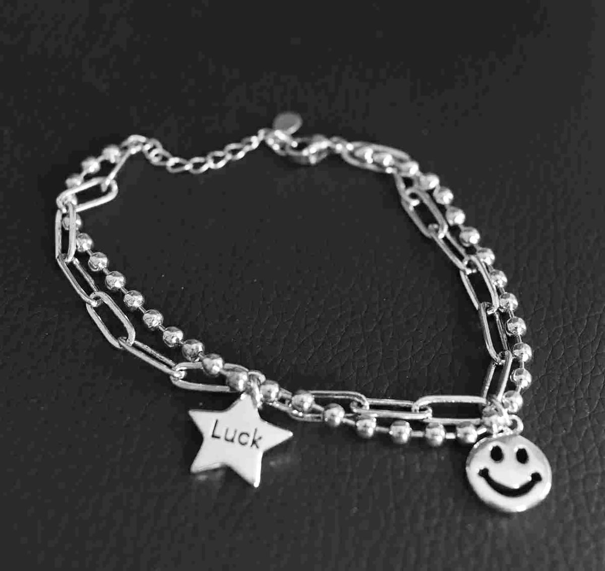 Smile &amp; Shine Sterling Silver Lucky Charm Bracelet