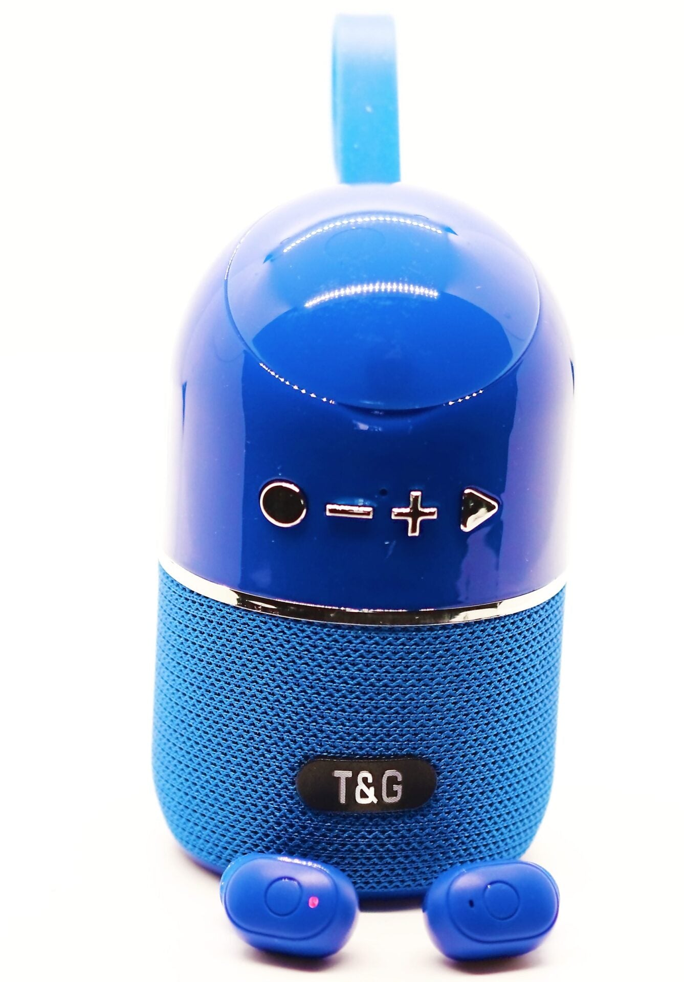 TWS Wireless BT Outdoor/Indoor Mini Portable speaker 2 in 1 Sports Stereo Headset With Microphone- Blue